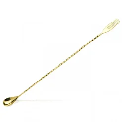 Barlöffel Dreizack | 40 cm - Gold