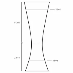Barmaß - Aero Jigger | 25/50 ml - Tiki Verzierung