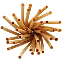 Bio-Strohhalm aus Schilf | Ø 10 mm x 25 cm - Papstar Pure (50 Stk)