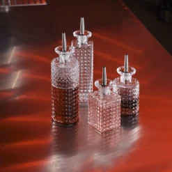 Bitterflasche - Karomuster | viereckig - 130 ml