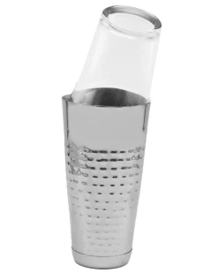 Boston Shaker mit Glas | mit Bodenkappe - gehämmert