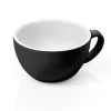 Cappuccino Tasse groß - Italia Black | Schwarz - 280 ml (6 Stk)