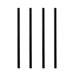 Cocktail Papierstrohhalm | Schwarz - Ø 7 mm x 15 cm - Papstar Pure (500 Stk)