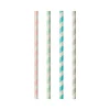 Cocktail Papierstrohhalm "Stripes" | Ø 6 mm x 20 cm - Papstar Pure (100 Stk)