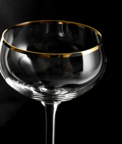 Cocktailglas Retro Coupe | Goldrand - 220 ml (4 Stk)