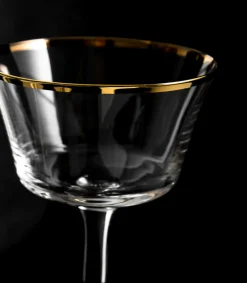 Cocktailglas Retro Fizz | Goldrand - 200 ml