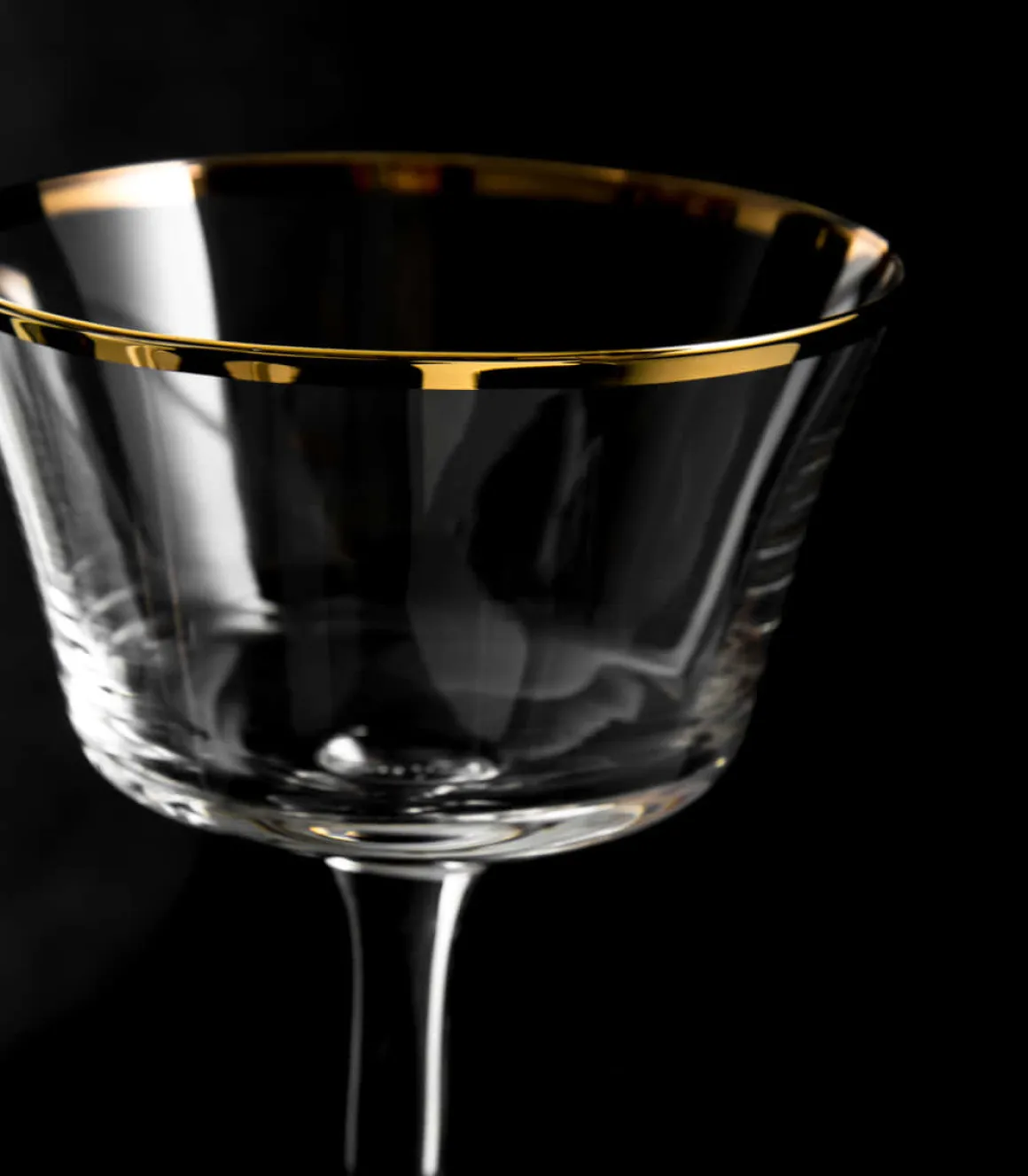 Cocktailglas Retro Fizz | Goldrand - 200 ml