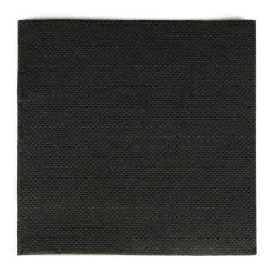 Cocktail-Serviette 20x20 cm | Schwarz – ¼ Falz – 2-lagig (125 Stk)