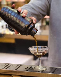 Cocktailshaker Bomber | dreiteilig - 500 ml - Schwarz