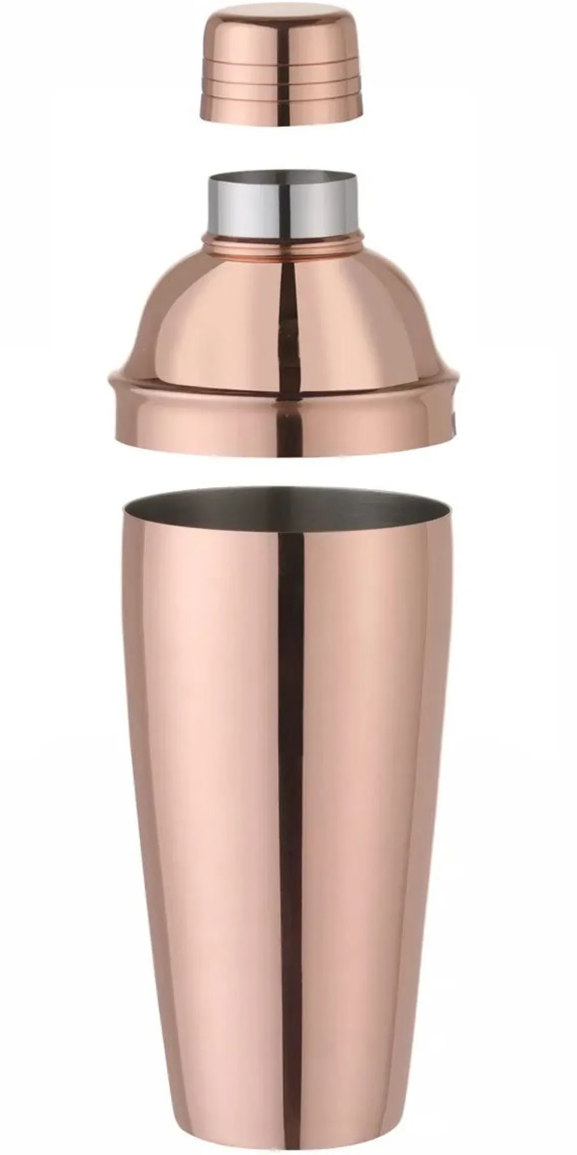 Cocktail-Shaker Edelstahl | 3teilig - 0,75l - Kupfer