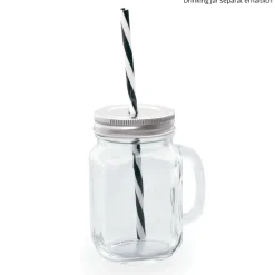 Deckel mit Trinkhalm - für Drinking Jar (6 Stk)