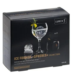 Eiswürfelform mit Deckel – Platin Silikon – große Kugeln | 2 x 6 cm