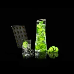 Eiswürfelform mit Deckel – Platin Silikon – Kugeln | 20 x 3 cm