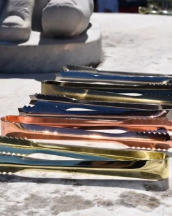 Eiswürfelzange stabil | 18 cm - Gold