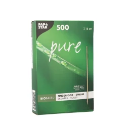 Fingerfood-Spieße gedrechselt | 15 cm - Papstar Pure (500 Stk)