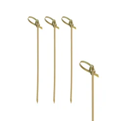 Fingerfood-Spieße "Knoten" | Natur - 10 cm - Papstar Pure (6 x 250 Stk)