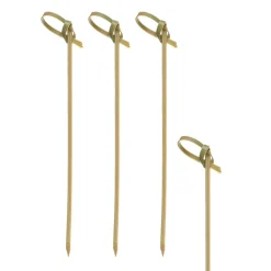 Fingerfood-Spieße "Knoten" | Natur - 18 cm - Papstar Pure (6 x 250 Stk)