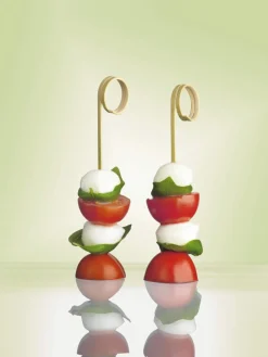 Fingerfood-Spieße "Twister" | Natur - 11 cm - Papstar Pure (100 Stk)