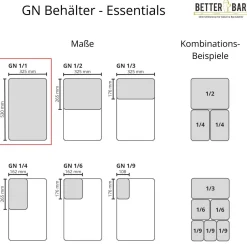 GN 1/1 Behälter - Edelstahl - GN Essentials | 10 cm