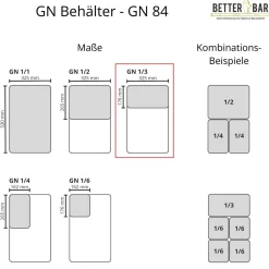 GN 1/3 Behälter - Polypropylen - GN 84 | 6,5 cm