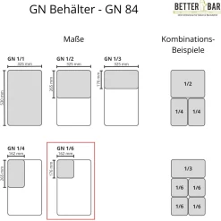 GN 1/6 Deckel - Polypropylen - GN 84