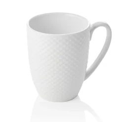 Kaffeetasse Karomuster | Weiß - 300 ml (4 Stk)