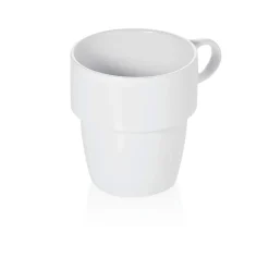 Kaffeetasse konisch - stapelbar - Weiß | Porzellan - 250ml (6 Stk)