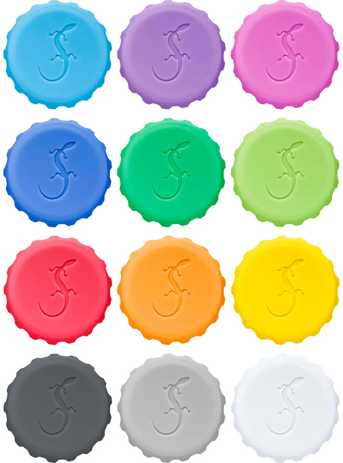 Kronkorken Silikon – Lurch | Bunt – 12 Stück