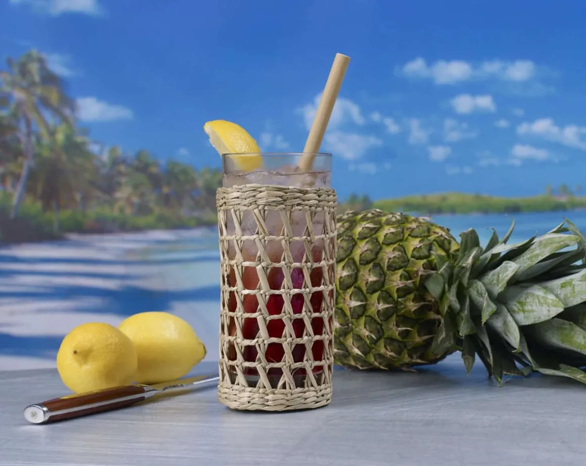 Longdrinkglas - Seegras Korb | 420 ml