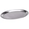 Serviertablett oval - Edelstahl matt | 26,5 x 19,5 cm