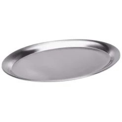 Serviertablett oval - Edelstahl matt | 26,5 x 19,5 cm