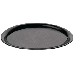 Serviertablett oval - rutschfest | schwarz - 29 x 22 cm