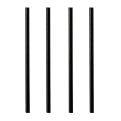 Shake Papier-Trinkhalm | Schwarz - Ø 8 mm x 21 cm - Papstar Pure (100 Stk)