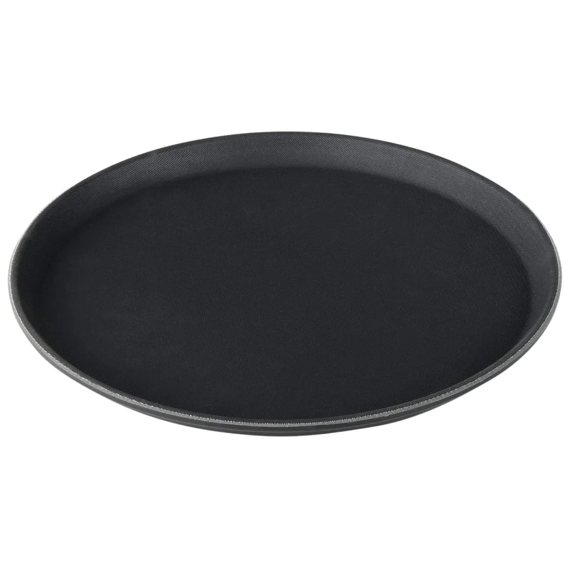 Tablett rutschfest - Polypropylen | Schwarz - Ø 36 cm