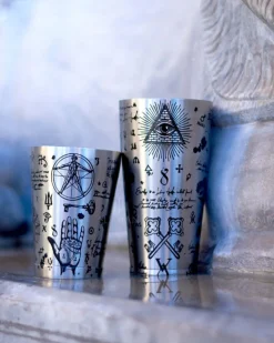 Tin-in-Tin Cocktail Shaker - Kenko Tattoo | Alchemy verziert