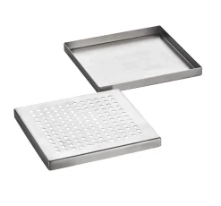 Tropfbleck klein - Edelstahl | 15,5 x 15,5 cm