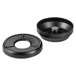 Windaschenbecher Edelstahl - stapelbar | schwarz - Ø 12 cm