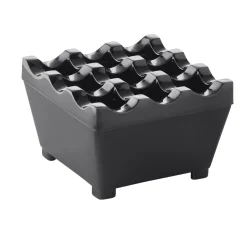 Windaschenbecher schwer | stapelbar - schwarz - 7,5 cm