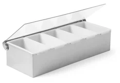 Zutatenbehälter mit Deckel | Edelstahl - 5 Fächer