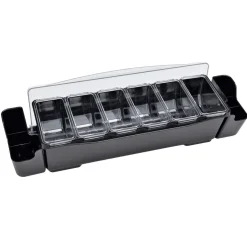 Zutatenbehälter mit Deckel | 6 Fächer + 2 Außenbehälter